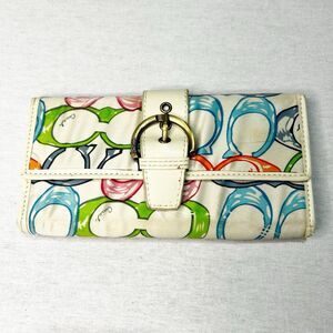 Coach Hamptons Scribble multicolor signature C wallet, Y2K, Colorful, Classic